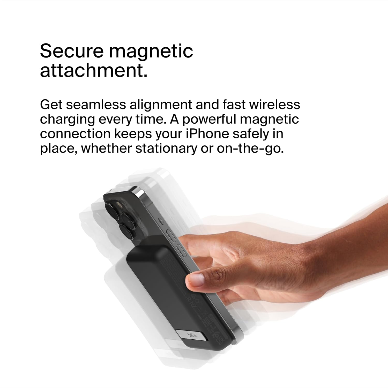 Belkin Magnetic Wireless Power Bank 5K with Stand - Black Belkin Magnetic Wireless Power Bank 5K with Stand - Black
